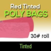 Red Tinted Poly Bags 30# Roll