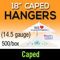 18" Caped Hangers/ 14.5 gauge 