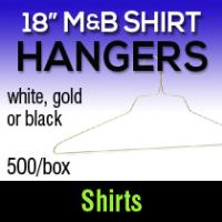 18" M & B Ultimate Shirt Hangers (500)