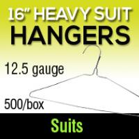 16" Hvy Suit Hangers/12.5ga (500)