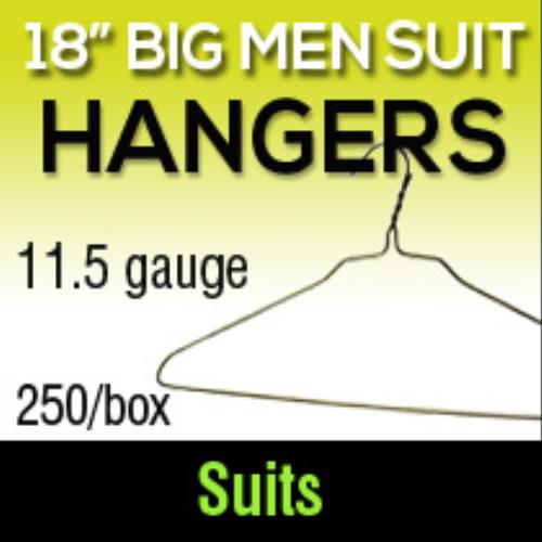 BriaUSA Heavy Duty 50 Pack Coat Hangers 18 inch Length 11.5 Gauge