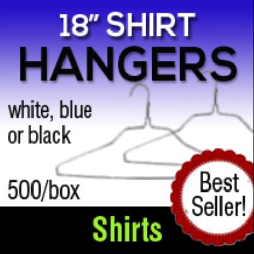 Case of Shirt Wire Hangers (500 Qty) - 18 14.5 Gauge