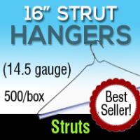 Commercial Grade Metal Shirt Hangers - 18 Length/ 14.5 Gauge - 500/Box -  Galvanized - Cleaner's Supply