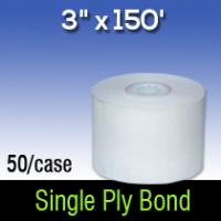 3" X 150' Single Ply White Bond