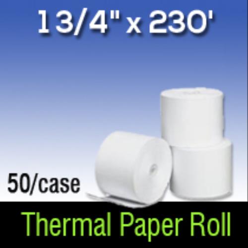 1 3/4 44mm x 230' Thermal Paper 50 Rolls