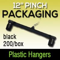 12 Plastic Pants Hangers with Pinch Grip, Case of 200