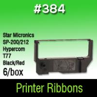 Star Micronics SP-200/212/ Hypercom T77 Black & Red #384