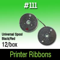 Universal Spool Ribbon Black & Red #111