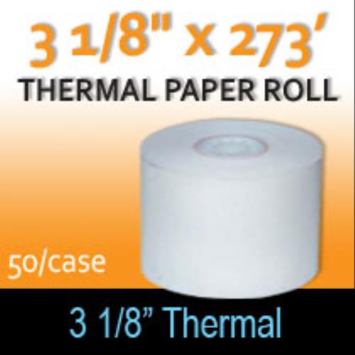 3 1/8 x 273 thermal paper roll 12 pack - Extra large Rolls