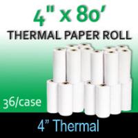 Thermal Paper Roll - 4" x 80' (For Zebra)