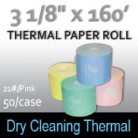 Dry Cleaning Thermal Roll- 160'/21#/Pink