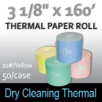 Dry Cleaning Thermal Roll- 160'/21#/Yellow