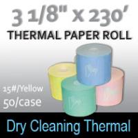 Dry Cleaning Thermal Roll- 230'/15#/Yellow