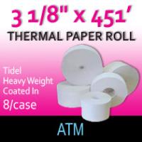 Tidel Thermal Paper - 3 1/8" x 451' (Hvy Wght/Coated In)