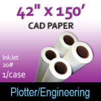 CAD Paper-InkJet- 42" x 150' 20# (1 Roll)