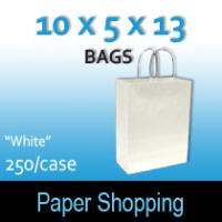 Paper Shopping Bags-White (10 x 5 x 13)