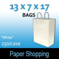 Paper Shopping Bags-White (13 x 7 x 17)