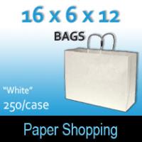 Paper Shopping Bags-White (16 x 6 x 12)