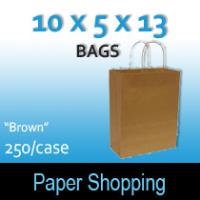Paper Shopping Bags-Brown (10 x 5 x 13)