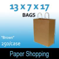 Paper Shopping Bags-Brown (13 x 7 x 17)