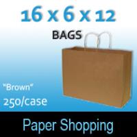 Paper Shopping Bags-Brown (16 x 6 x 12)