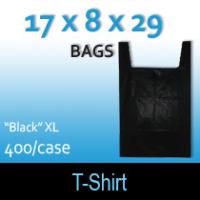 T-Shirt Bags (17 x 8 x 29) "Black" XL