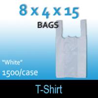 T-Shirt Bags (8 x 4 x 15) "White"