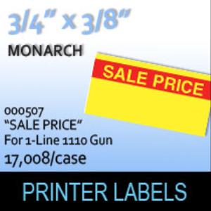 Monarch "Sale Price" Tag Labels (For 1-Line 1110 Gun)