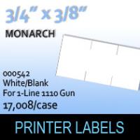 Monarch "White/Blank" Labels (For 1-Line 1110 Gun)