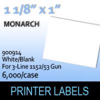 Monarch "White/Blank" Labels (For 3-Line 1152/53 Gun)