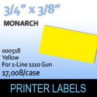 Monarch "Yellow" Tag Labels (For 1-Line 1110 Gun)