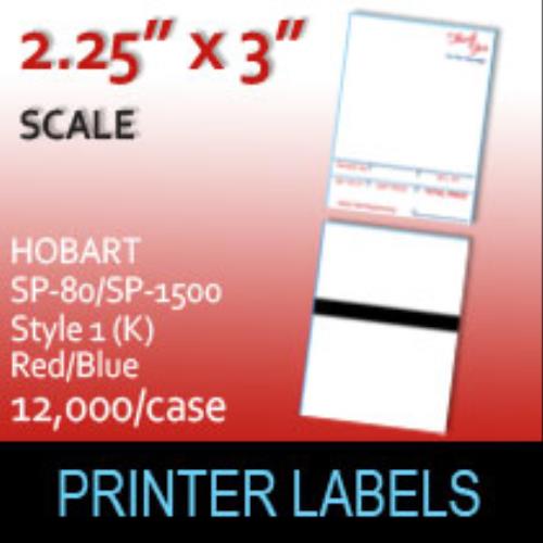HOBART SP80/SP1500 Style 1 (K) Red/Blue Thermal Paper Direct