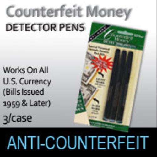 Counterfeit Money Detector Pens 3 pack Thermal Paper Direct