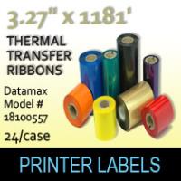 Datamax 3.27" x 1181' Thermal Transfer Wax Ribbons