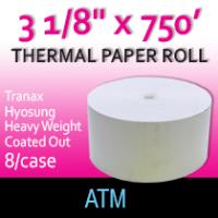 Tranax-Hyosung Paper- 3 1/8" x 750'-Coated Side Out