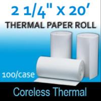 Coreless Thermal Roll -2 ¼” thermal x 20'